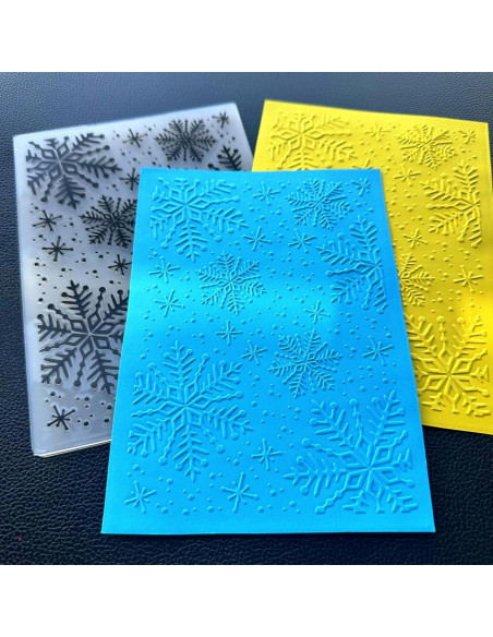 Carpeta de Embossing Arbuya Copos de Nieve 17.8x12.7cm