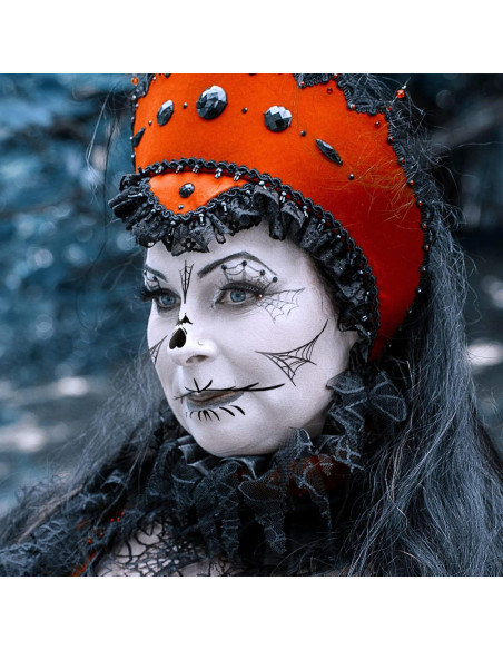 Tatuajes Temporales Día de los Muertos ZiYin - 10 Hojas Faciales