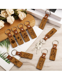 30 Llaveros de Madera en Blanco ALDMIO para Personalizar 2