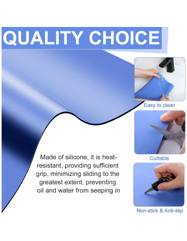 Alfombrilla de Silicona Resistente al Calor LemonRoad 2 Piezas 91x61cm