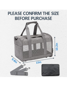 Bolsa de Transporte para Mascotas Kathson 38x25x26cm Gris 2