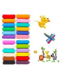 Kit de Arcilla de Secado al Aire OBTANIM 24 Pcs 36 Colores