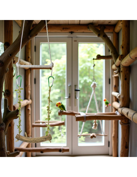 Percha de Juguete para Aves Tnyvm TYA316 - Columpio Entrenamiento