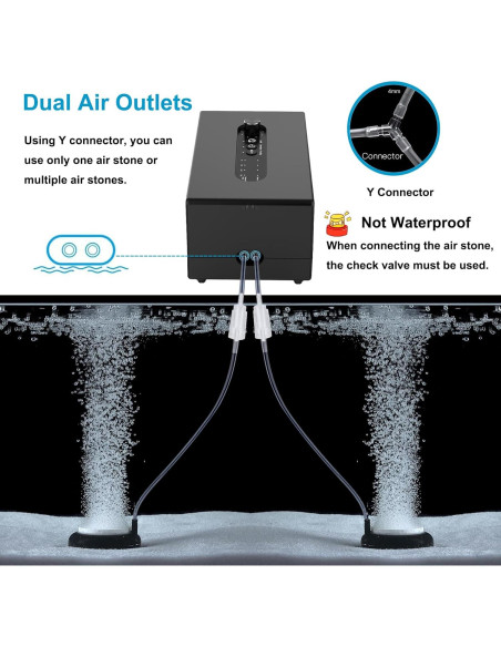 Bomba de Aire para Acuario Carefree Fish 6W USB Batería Litio