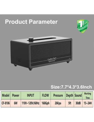 Bomba de Aire para Acuario Carefree Fish 6W USB Batería Litio
