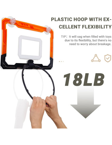 Organizador de Juguetes de Baño QPJ con Drenaje Rápido 40x24x56cm