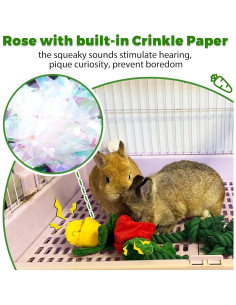 Juguetes de Forrajeo para Conejos Jevnd 2 Pcs Interactivos 2