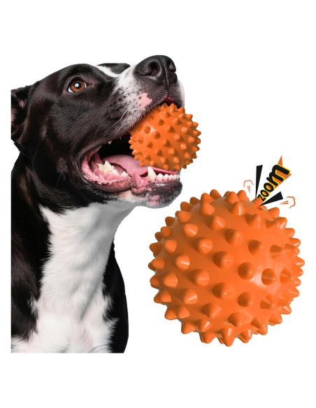 Pelota de Perro Squeaky Apasiri 8.89 cm Goma Naranja