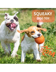 Pelota de Perro Squeaky Apasiri 8.89 cm Goma Naranja 2