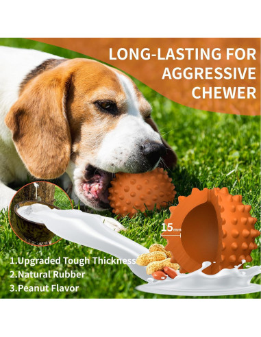 Pelota de Perro Squeaky Apasiri 8.89 cm Goma Naranja