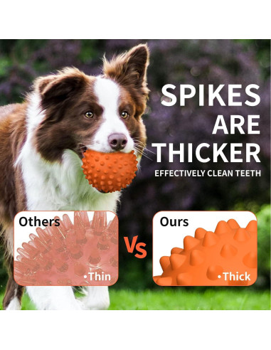 Pelota de Perro Squeaky Apasiri 8.89 cm Goma Naranja