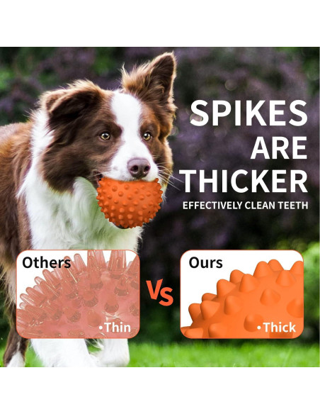 Pelota de Perro Squeaky Apasiri 8.89 cm Goma Naranja