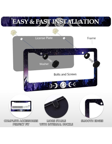 Marcos de Placas de Licencia HCSS 2 Piezas Acero Inoxidable