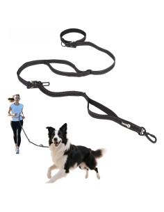 Correa de Perro Elástica TUAHOO 2 en 1 Ajustable 1.92 a 2.95 m