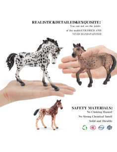 Figuras de Caballos Knabstrupper 3PCS - Juguete Realista LC JoyCre 2