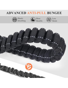 Correa de Perro Elástica TUAHOO 2 en 1 Ajustable 1.92 a 2.95 m 2