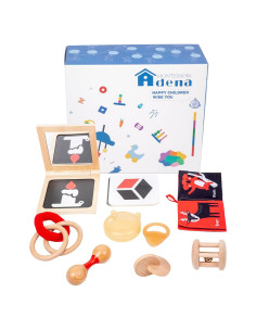 Kit de Juego Montessori Adena 8 en 1 para Bebés 3-4 Meses
