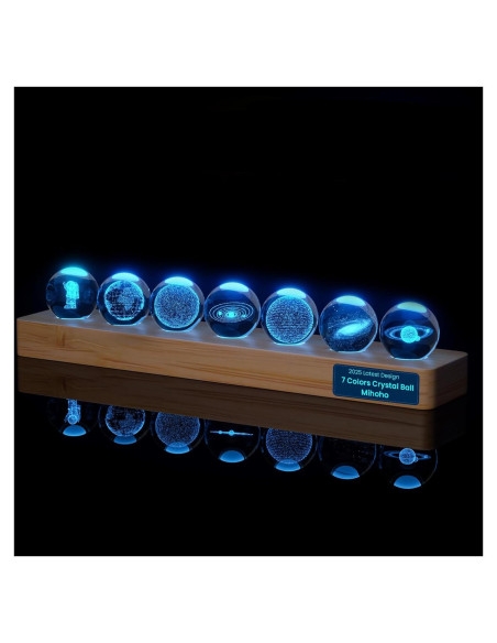 Bola de Cristal 3D Sistema Solar LED Mihoho 31cm Luz Nocturna