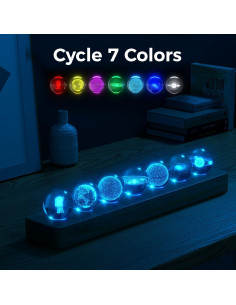 Bola de Cristal 3D Sistema Solar LED Mihoho 31cm Luz Nocturna 2
