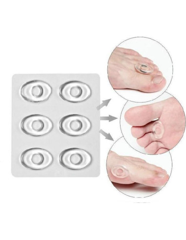 Anillos de Gel Ovalados Transparentes SYBL - 36 Pcs para Callos