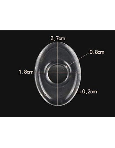 Anillos de Gel Ovalados Transparentes SYBL - 36 Pcs para Callos