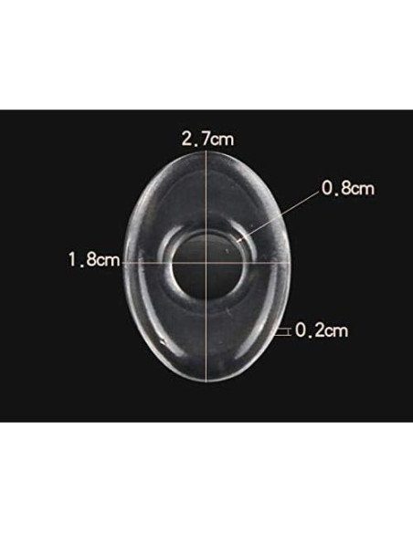 Anillos de Gel Ovalados Transparentes SYBL - 36 Pcs para Callos