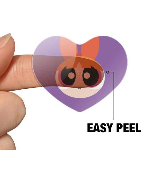 Set de Stickers Corazón Las Chicas Superpoderosas 18 Piezas