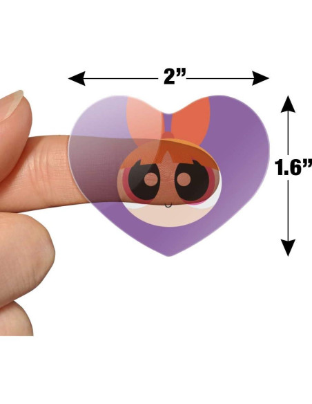 Set de Stickers Corazón Las Chicas Superpoderosas 18 Piezas