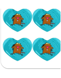 Stickers de Corazón Angry Beavers - 18 Piezas de Vinilo 2