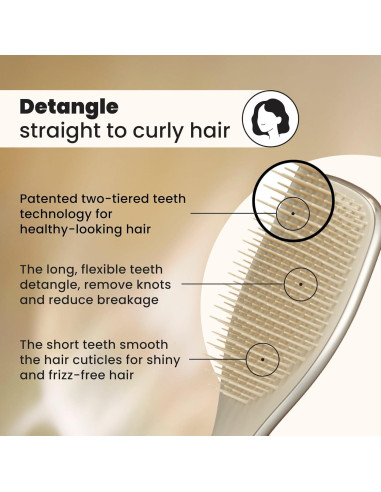 Cepillo Desenredante Tangle Teezer Ultimate Chrome Oro Champán