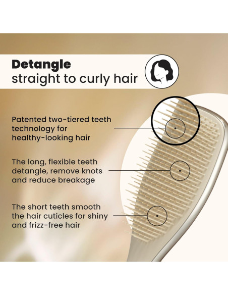 Cepillo Desenredante Tangle Teezer Ultimate Chrome Oro Champán