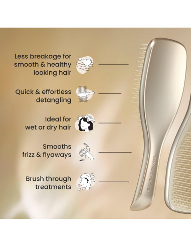 Cepillo Desenredante Tangle Teezer Ultimate Chrome Oro Champán