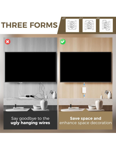 Extensor de Enchufe SakerPlus Doble 5 pies 3 Salidas CA