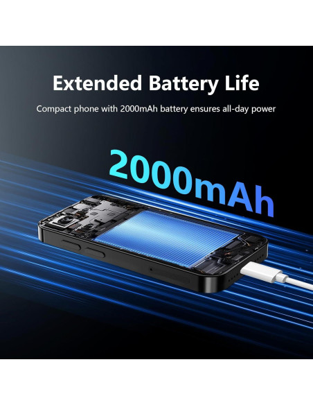 Mini Teléfono 4G Soyes 3" Doble SIM 32GB Negro Batería 2000mAh