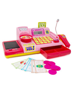 Caja Registradora de Juguete Boley Rosa - 19 Piezas Educativas