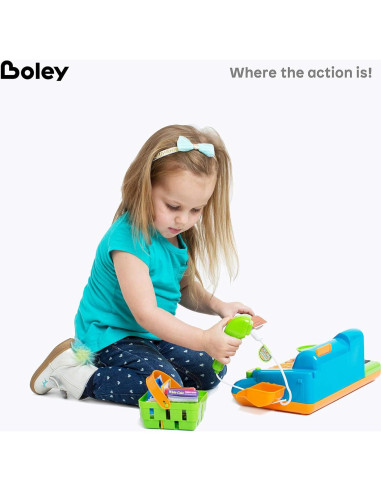 Caja Registradora de Juguete Boley Rosa - 19 Piezas Educativas