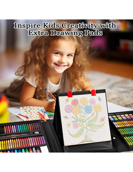 Kit de Arte KINSPORY 290 Piezas para Niños 4+ con Caballete Kit de Arte KINSPORY 290 Piezas para Niños 4+ con Caballete
