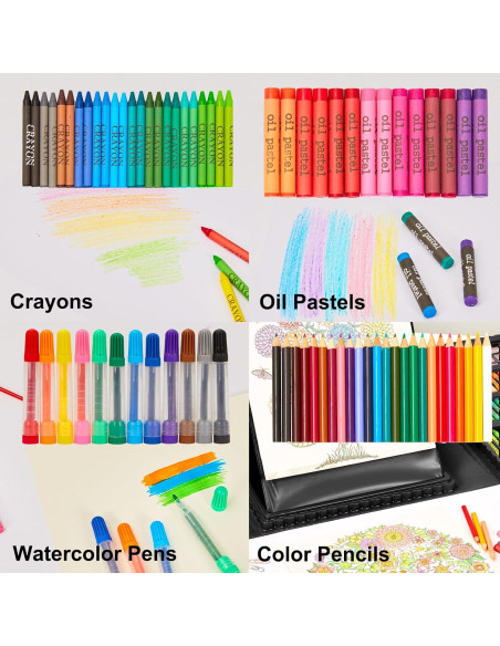 Kit de Arte KINSPORY 290 Piezas para Niños 4+ con Caballete Kit de Arte KINSPORY 290 Piezas para Niños 4+ con Caballete