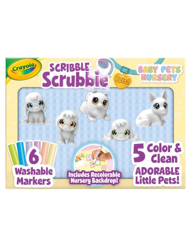 Juego de Guardería Scribble Scrubbie Crayola con Mascotas Bebé