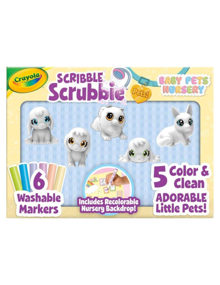 Juego de Guardería Scribble Scrubbie Crayola con Mascotas Bebé Juego de Guardería Scribble Scrubbie Crayola con Mascotas Bebé