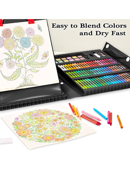Kit de Arte KINSPORY 290 Piezas para Niños 4+ con Caballete Kit de Arte KINSPORY 290 Piezas para Niños 4+ con Caballete