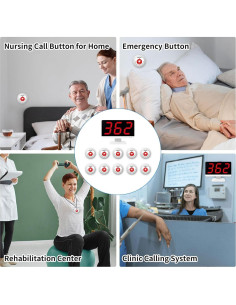 Sistema de Llamada Inalámbrico SavvyMate con 15 Botones de Alerta 2