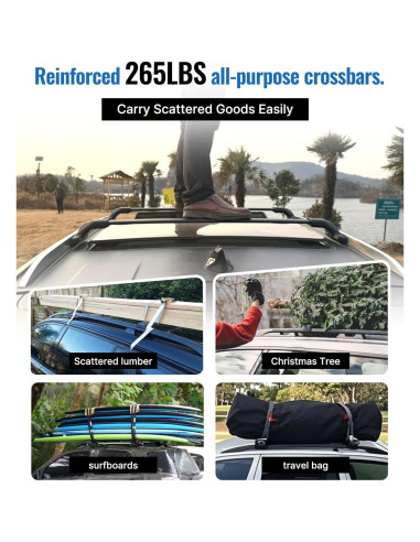 Barras de Techo SNIXWOO para Chevy Bolt EUV 2022-2024 120 kg