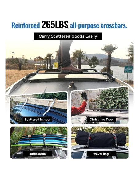 Barras de Techo SNIXWOO para Chevy Bolt EUV 2022-2024 120 kg