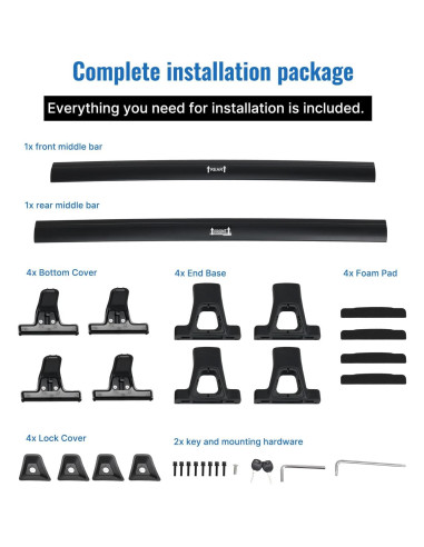 Barras de Techo SNIXWOO para Chevy Bolt EUV 2022-2024 120 kg