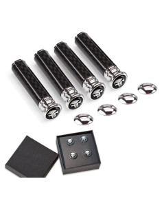 Juego de 4 Perillas de Cerradura de Puerta HAOBO Fibra de Carbono