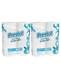 Papel Higiénico Ultra Suave Presto! Amazon 12 Mega Rollos