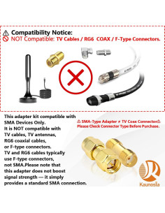 Kit de Adaptadores SMA 4PCS Kaunosta - Macho y Femenino 2