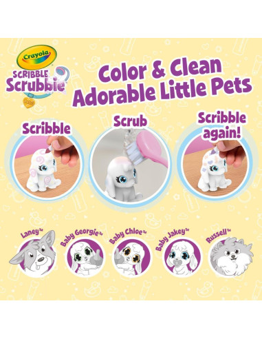 Juego de Guardería Scribble Scrubbie Crayola con Mascotas Bebé
