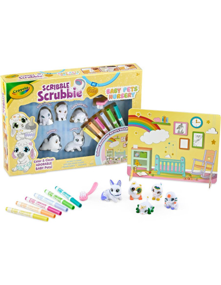 Juego de Guardería Scribble Scrubbie Crayola con Mascotas Bebé Juego de Guardería Scribble Scrubbie Crayola con Mascotas Bebé